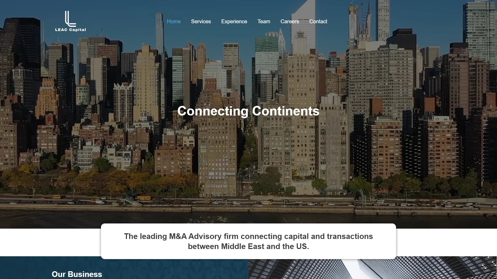 A trusted digital presence for cross-border M&A: LEAC Capital.