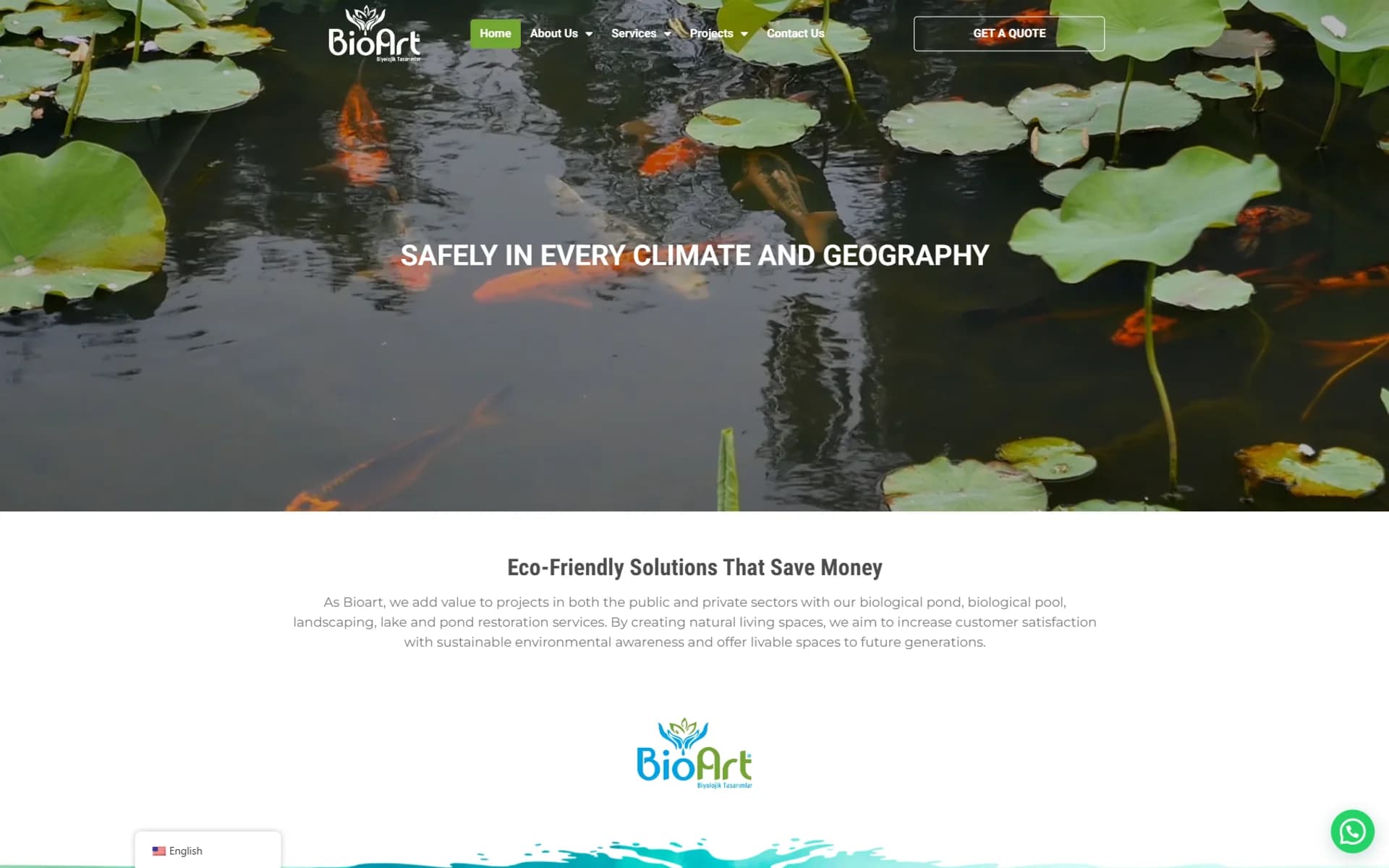 A lead engine for ecological ponds: BioArt.