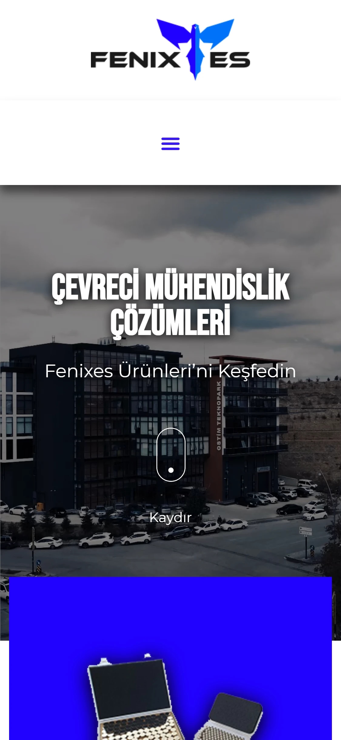 The FenixES product site on mobile