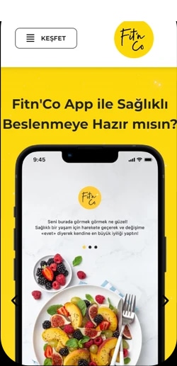 The Fit'n Co app-launch website on mobile