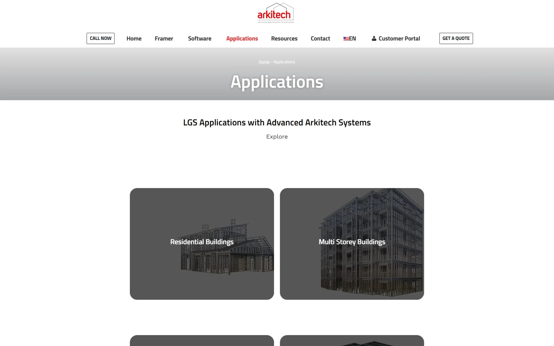 The Arkitech lead-generation platform on desktop