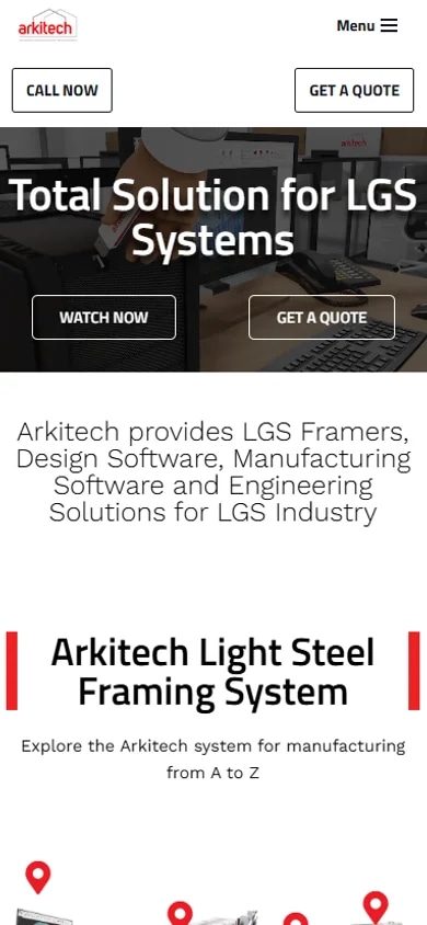 The Arkitech lead-generation platform on mobile