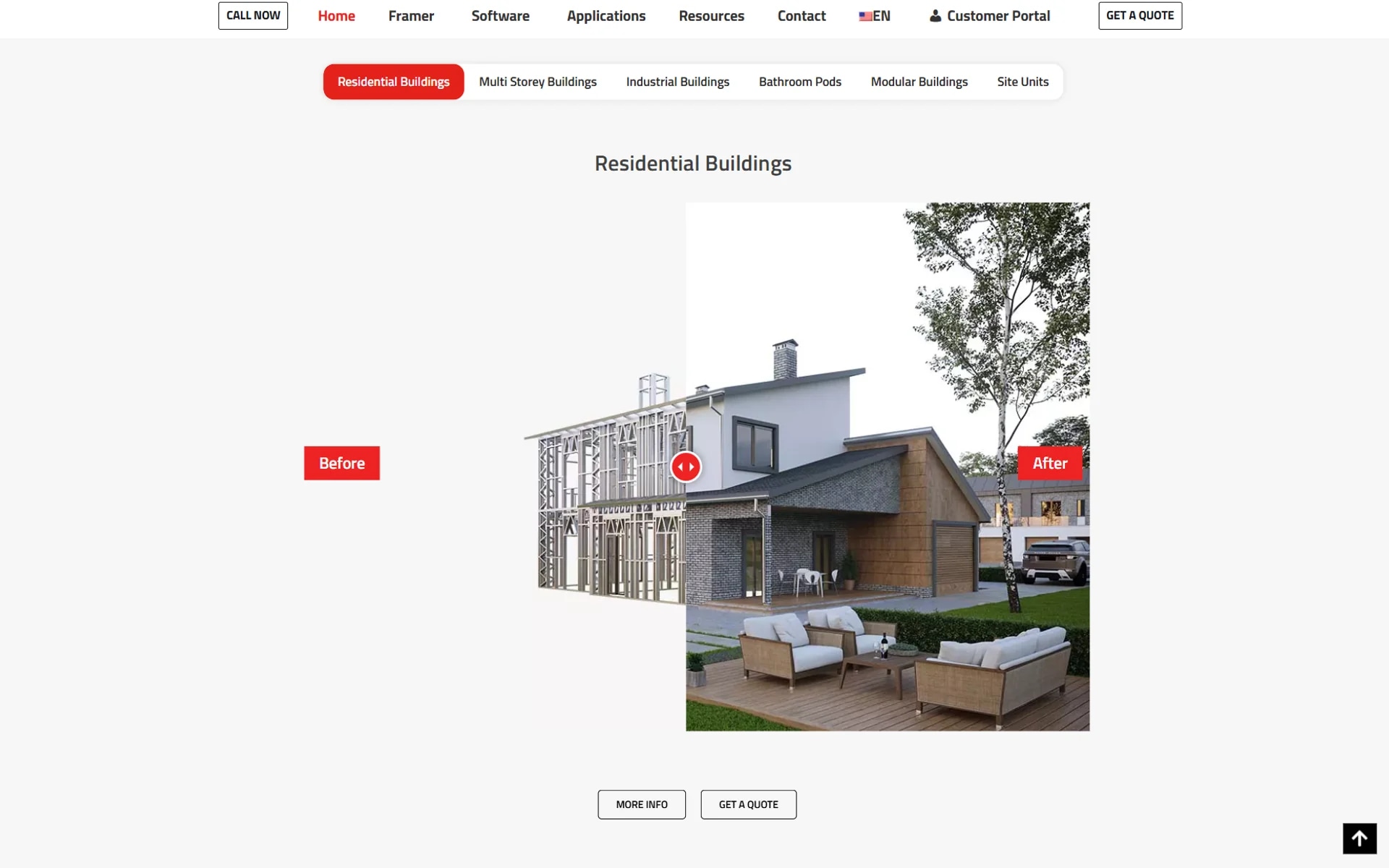 The Arkitech lead-generation platform on desktop