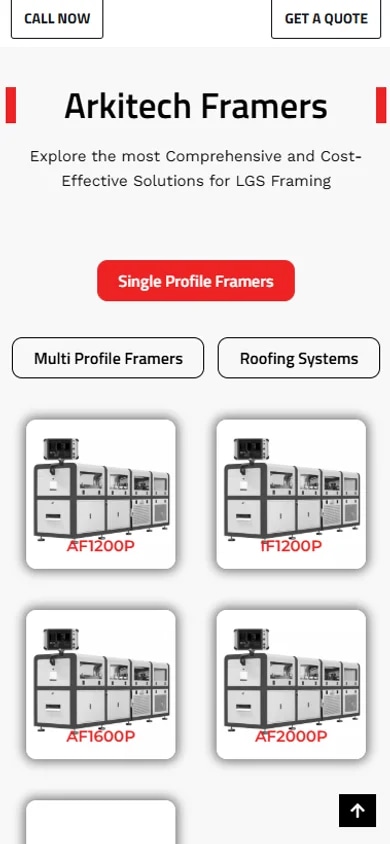 The Arkitech lead-generation platform on mobile