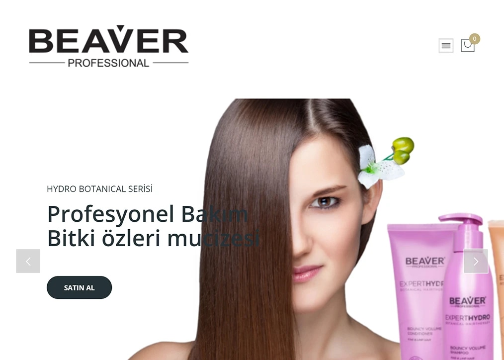 The Beaver Professional storefront on tablet