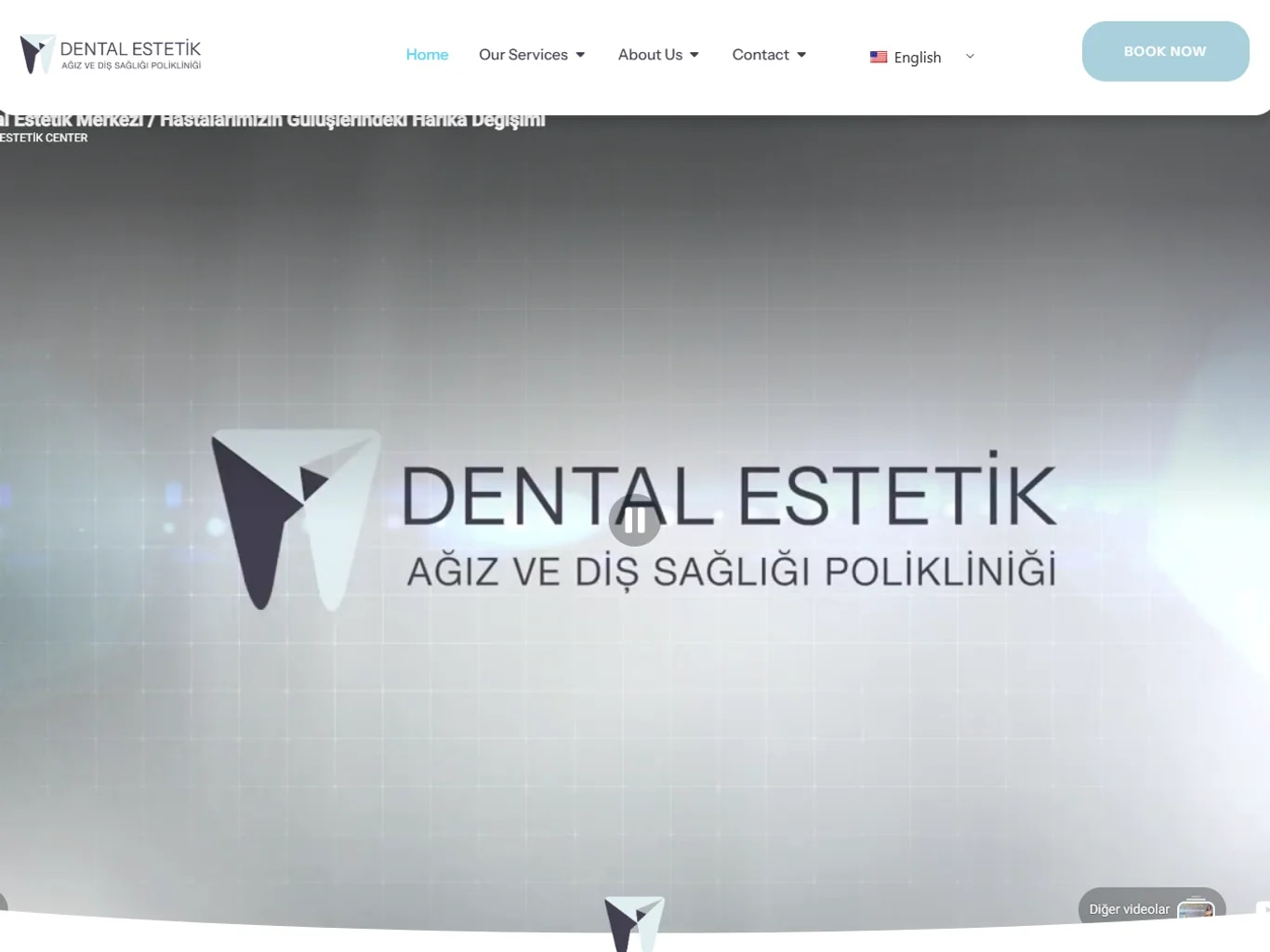 The Dental Estetik Center patient website on tablet