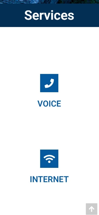 The Eser Telekom corporate website on mobile