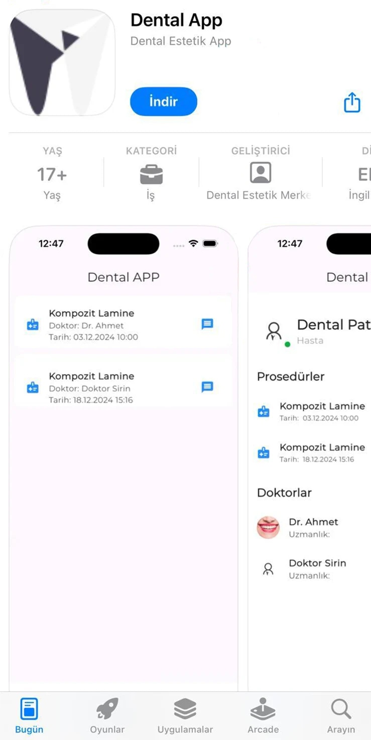 Clinic care in the patient's pocket: Dental Estetik Center.