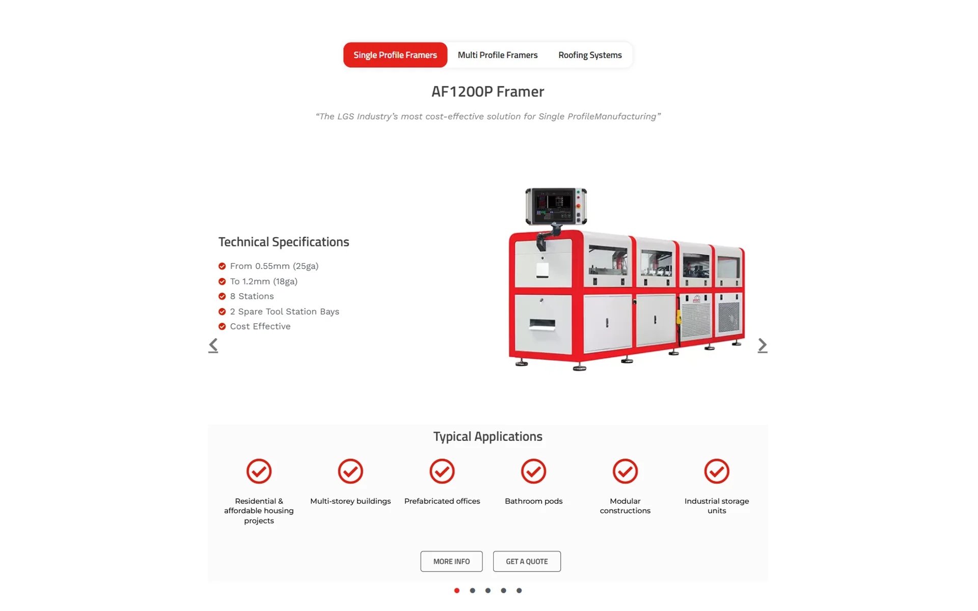 The Arkitech lead-generation platform on desktop