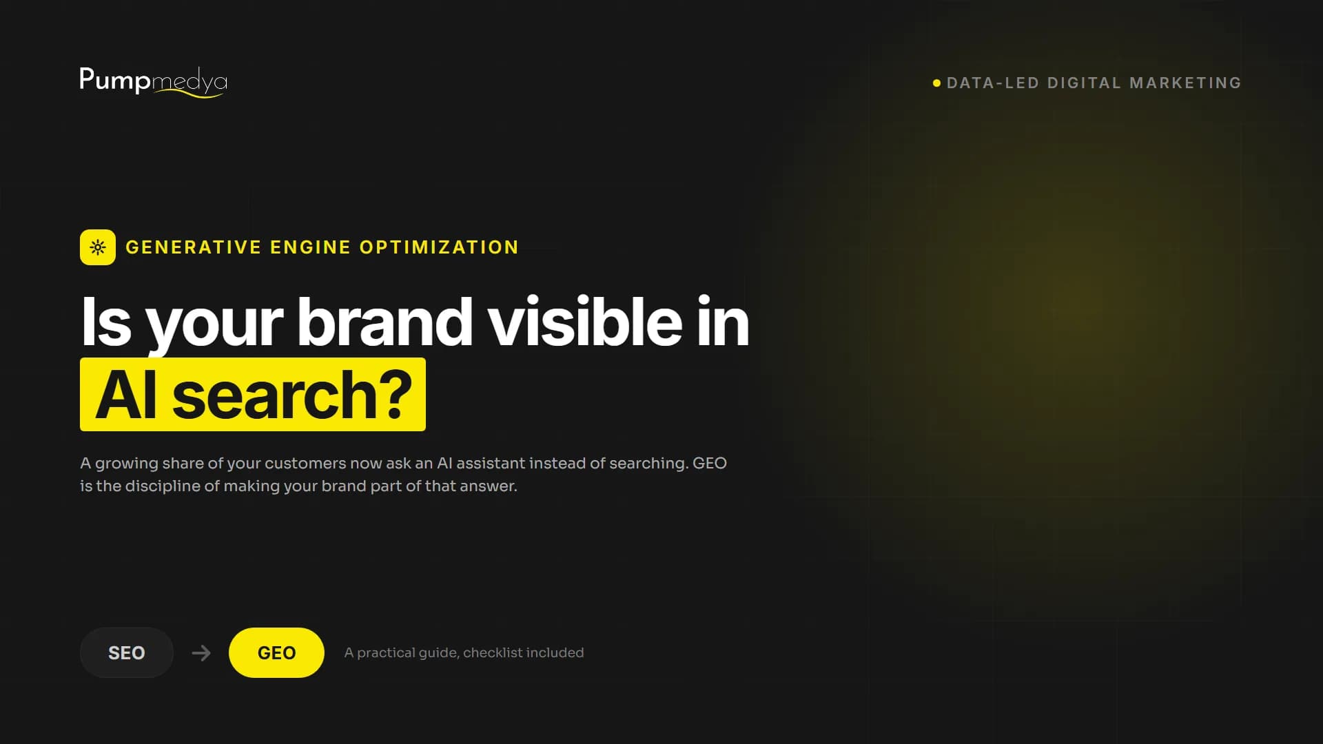 Is your brand visible in AI search? A practical GEO guide cover