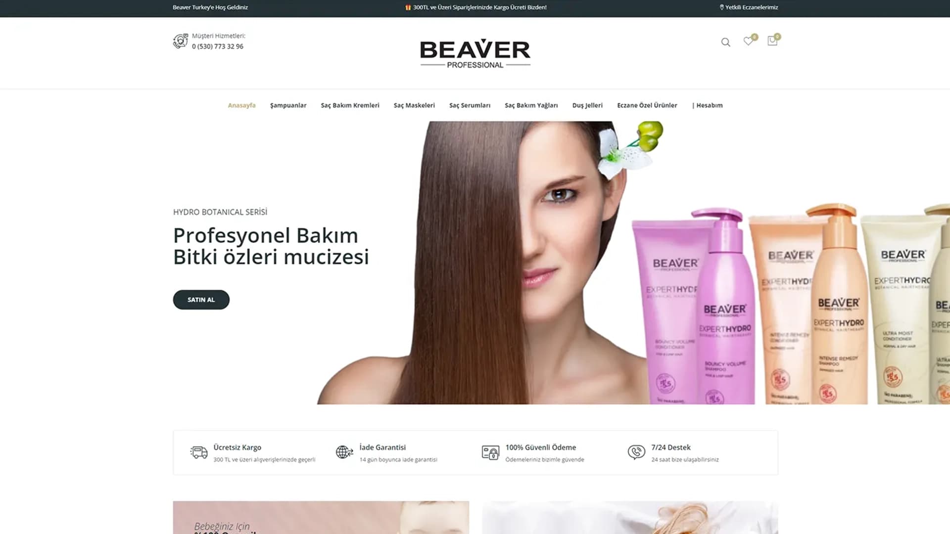 A product-first storefront for professional hair care: Beaver.