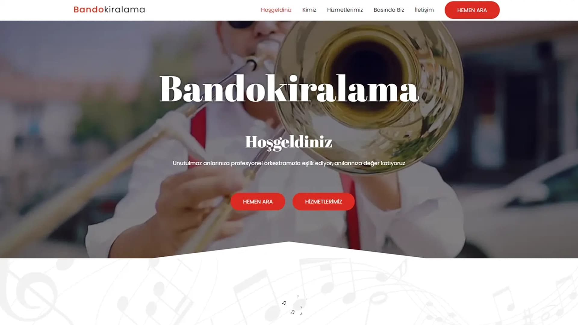 A booking-first site for live event music: Bandokiralama.